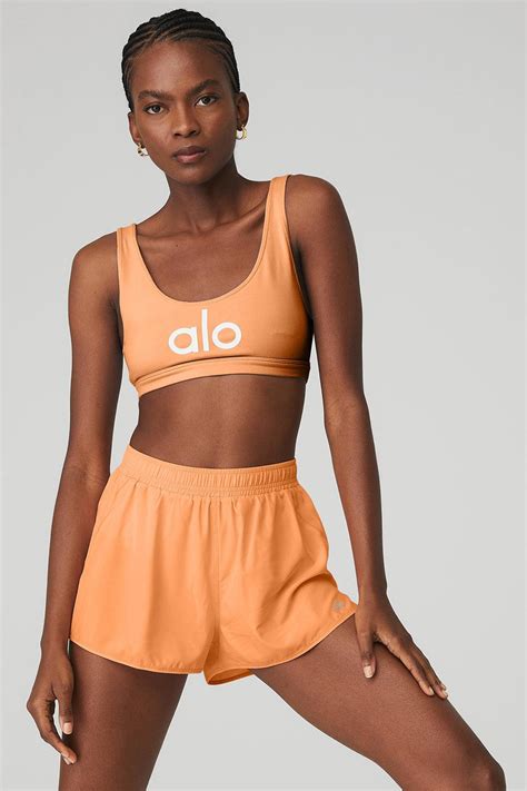 Alo Yoga Ambient Logo Bra | Lyst