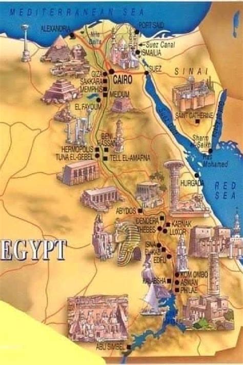 Map of Ancient Egyptian Temples and Landmarks