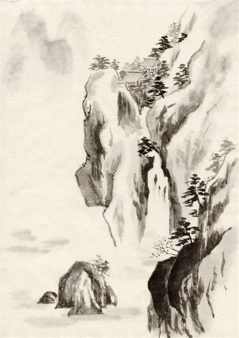 Free Images : landscape, ink, sketch, illustration, figure drawing, traditional chinese painting ...