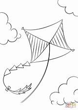 Coloring Pages Of Flying Kites sketch template
