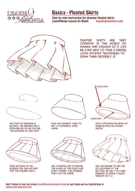 Learn Manga Basics: Pleated Skirts by Naschi Drawing Reference Poses ...