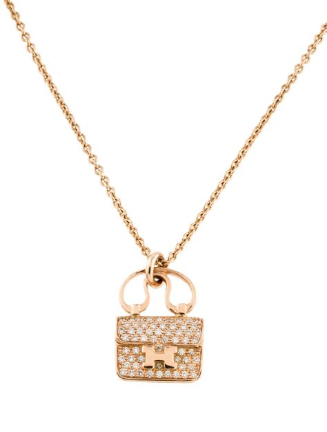 Hermès 18K Diamond Constance Amulette Pendant Necklace - Necklaces ...