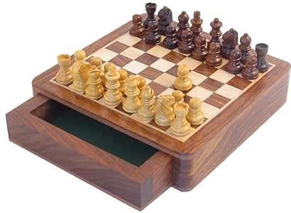 Wooden Travel Chess Set: Amazon.co.uk: Kitchen & Home