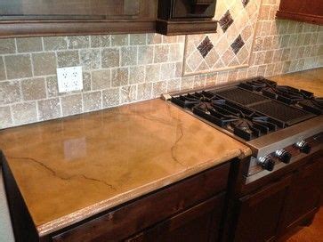 Colored and Stained Concrete Countertop - rustic - houston - by ...