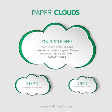 Free Vector | Paper clouds templates