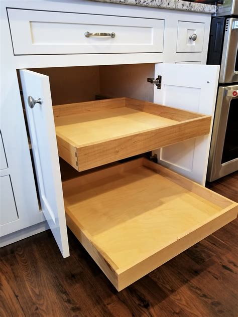 Soft close pull out cabinet drawers | Diy pull out shelves, Diy drawers ...