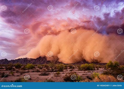 Massive Haboob Dust Storm in the Desert Stock Image - Image of arizona ...