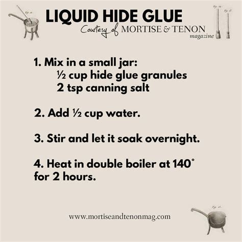 How to Make Your Own Liquid Hide Glue – Mortise & Tenon Magazine