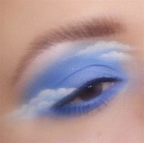 baby blue aesthetic , aesthetic , clouds , makeup , white aesthetic , blue aesthetic , eyes ...