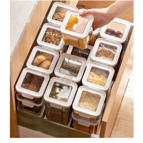 Stackable Food Storage Container Kitchen Food Storage Box | Shopee ...