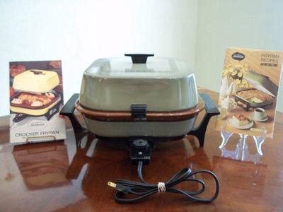 Vintage Sunbeam Electric Skillet Frypan Crocker Slow Cooker + Manual/Recipes | #251755998