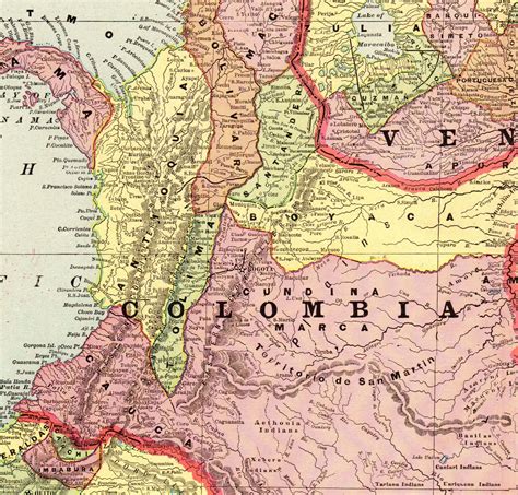 1904 Antique COLOMBIA Map Venezuela Map Ecuador Map Home Decor | Etsy | Colombia map, Ecuador ...