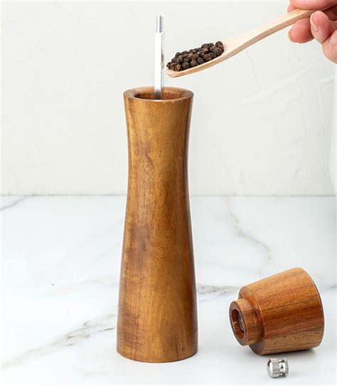 Best Wooden Salt and Pepper Mill With Strong Adjustable - Etsy