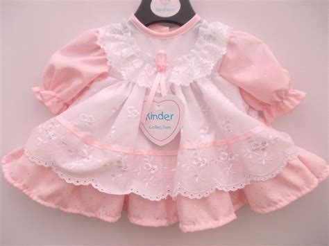 Kinder. Made in th UK BNWT Baby Girls Clothes Reborn Newborn Premature Pink and White Lacey ...