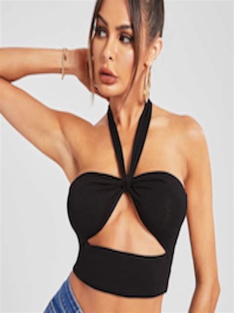 Buy BAESD Halter Neck Bralette Crop Top - Tops for Women 23590484 | Myntra