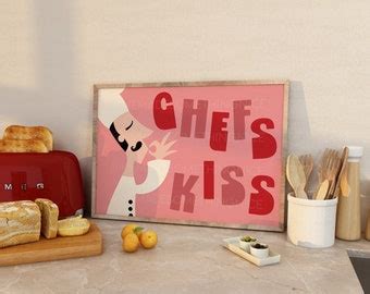 Kisses If You Do the Dishes Poster, Kitchen Art Print, Trendy Wall Art, Maximalist Wall Art ...