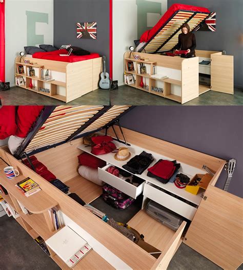 Wooden Platform Storage Bed - A platform bed is one that doesn't use a box spring or metal frame.