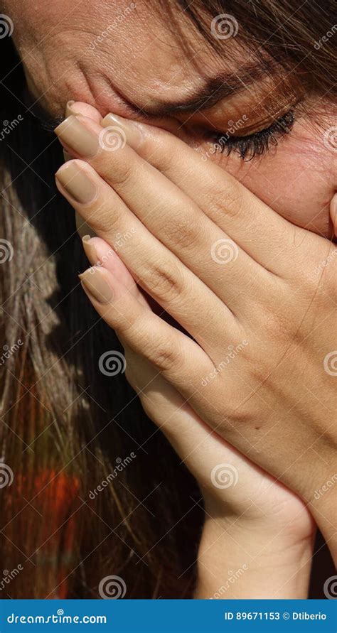 Sad Female Crying stock image. Image of hurt, depressed - 89671153