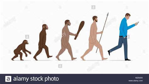 Evolution Of Man From Ape Stock Photos & Evolution Of Man From Ape ...