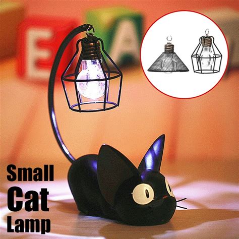 Lampe de Chevet LED Résine Lampe Créative Chat Décoration