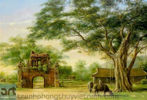 tranh sơn dầu đồng quê việt nam, Tranh đồng quê Việt Nam là một trong những tác phẩm miêu tả vẻ ...