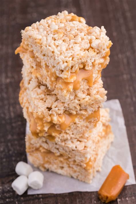 Caramel Rice Krispie Bars - Simply Stacie