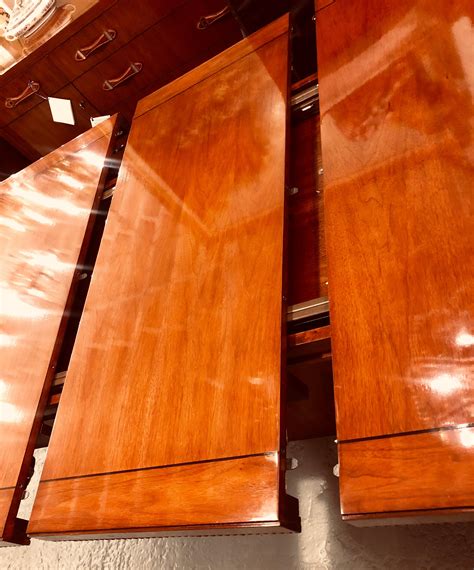 Modern Hollywood Dining Table Solid Wood Walnut Veneer Labeled For Sale ...