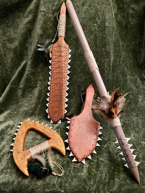 Hawaiian Weapon(LEI O Mano Shark Tooth)Made Of Cherry Wood And Real ...