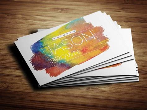 Creative Painter Business Card | Painter business card, Artist business ...