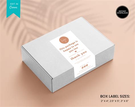 Editable Box Label Template Custom Packaging Labels Order - Etsy