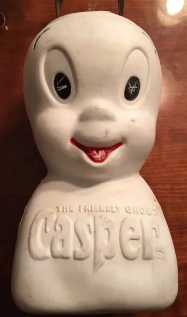 AJ RENZI CASPER The Friendly Ghost Halloween Candy Bucket Blow Mold Vintage Lot $75.00 - PicClick
