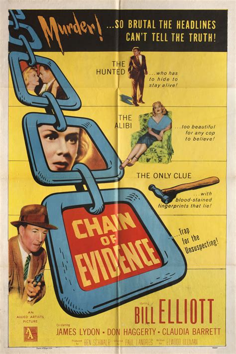 Chain of Evidence Original 1957 U.S. One Sheet Movie Poster - Posteritati Movie Poster Gallery