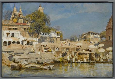 Temples and bathing ghat at Benares, 1883 - 1885 - Edwin Lord Weeks ...