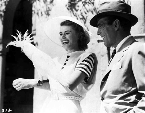 Ingrid Bergman and Humphrey Bogart on the set of Casablanca, 1942