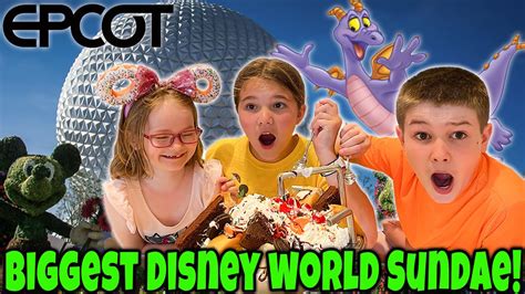 Disney World Day 2 With My Two Earthlings! We Ate The Biggest Sundae Ever! - YouTube