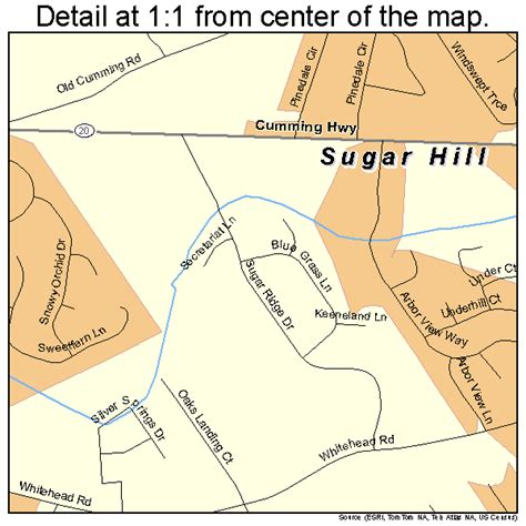 Sugar Hill Georgia Street Map 1374180