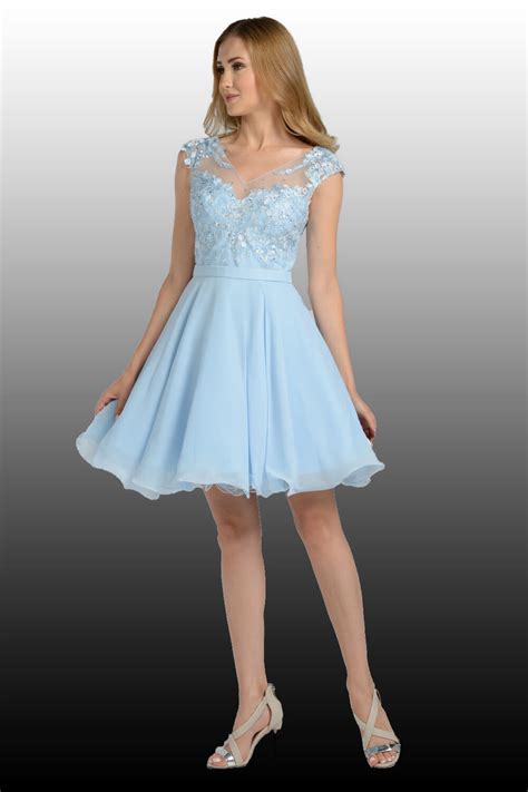 Sky Blue Lace Short Dress Shangri-La | ubicaciondepersonas.cdmx.gob.mx