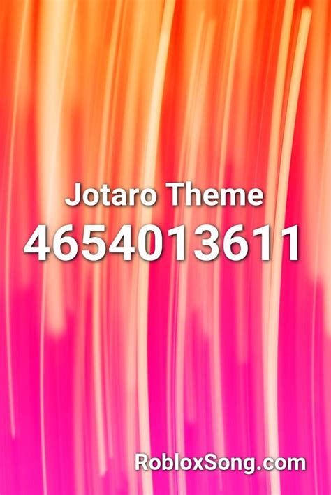 Jotaro Theme Roblox ID - Roblox Music Codes | Roblox, Thriller, Obama ...