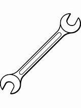 Coloring Pages Wrench sketch template