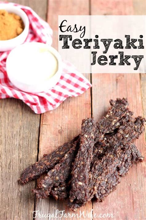 Teriyaki Venison Jerky Recipe - The Frugal Farm Wife