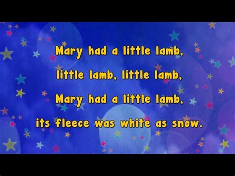 Karaoke - Mary Had A Little Lamb | Karaoke Rhymes - Videos For Kids