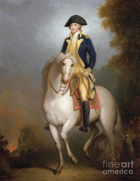 Equestrian portrait of George Washington Painting by Rembrandt Peale | Pixels