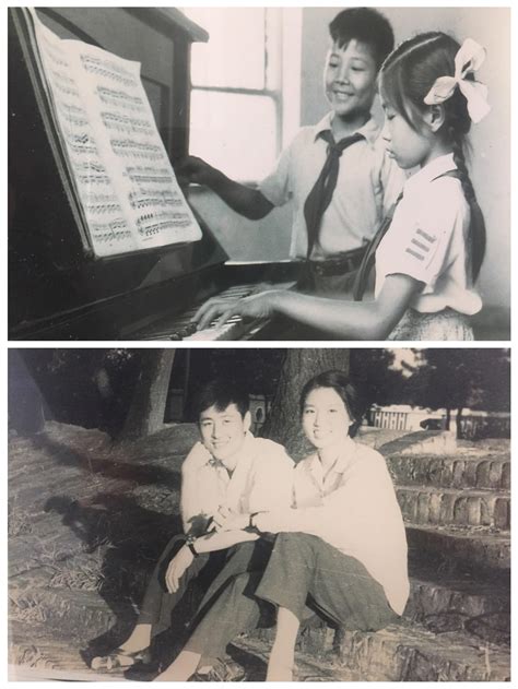 My parents: piano partners in 1959, expecting their first in 1977 : r/pics