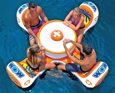 This Floating Island 6 Person Pool Float Table With Cooler Is Perfect For Epic Pool Parties