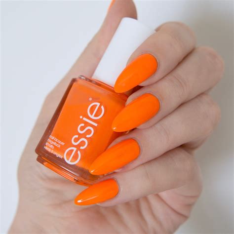 Essie Neon 2017 Review With Swatches // Talonted Lex | Neon orange nails, Orange nails, Orange ...