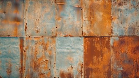 Background Texture Weathered Metal Sheet Wall With Rust Accents, Metal Sheet, Rusty Metal, Metal ...