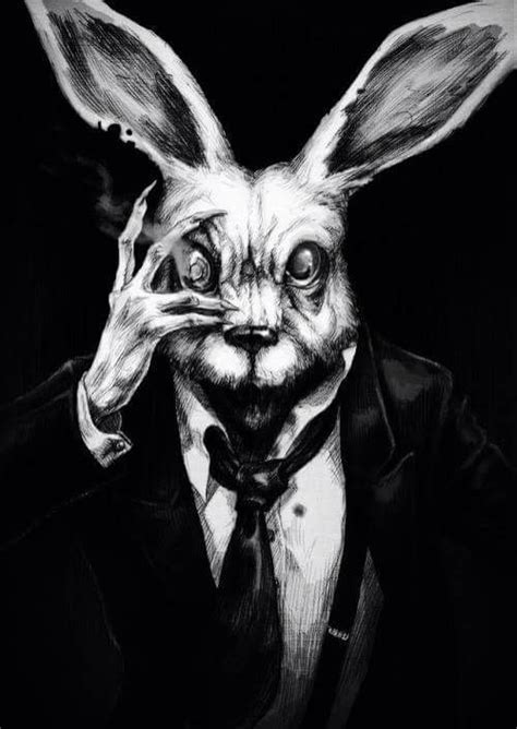 Rabbit man | Art sinistre, Lapin art, Dark fantasy art