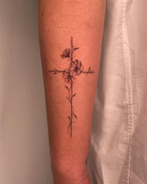 Discover more than 56 cross with flowers tattoo meaning latest - in.cdgdbentre