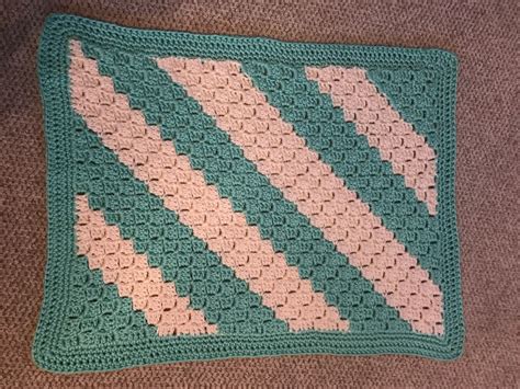 Crochet c2c with sc and dhc border baby blanket (Kamber) | Crochet edging, Blanket, Crochet