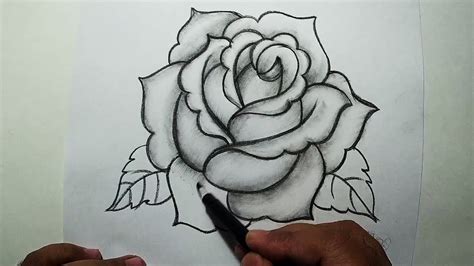 Rose Pencil Drawing Step By Step - bestpencildrawing